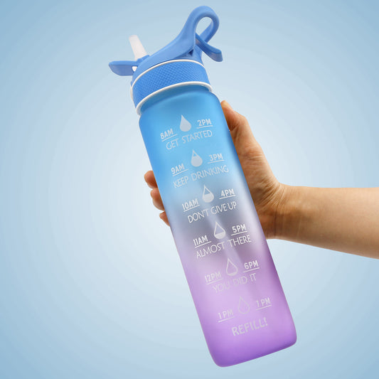Bounce Cover Sports Water Bottle with Straw - Ideal for Active Lifestyles