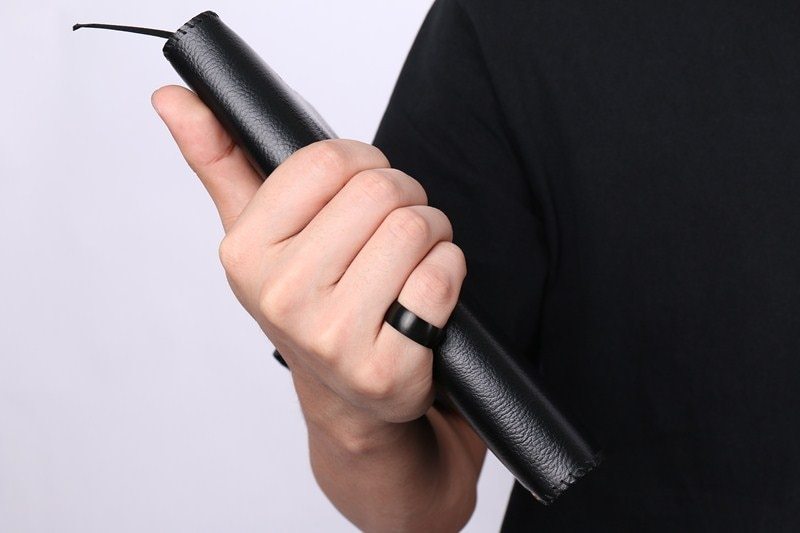 Versatile Black Titanium Men's Ring