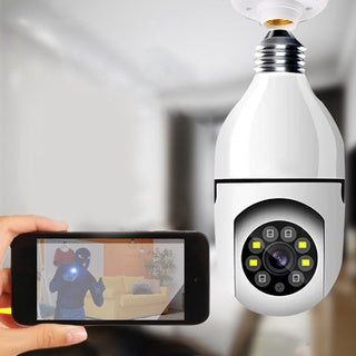 WiFi CAMERA 1080P Bulb 4X Zoom Camera E27 Home 5GWiFi Alarm Monitor