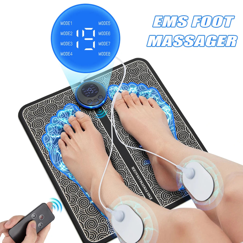 وسادة تدليك القدم الكهربائية EMS لتخفيف الألم والاسترخاء