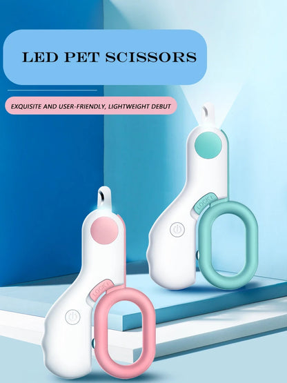 LED Light Cat Dog Nail Clipper Cutter