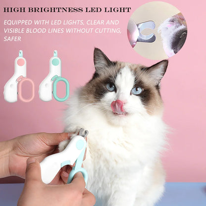 LED Light Cat Dog Nail Clipper Cutter