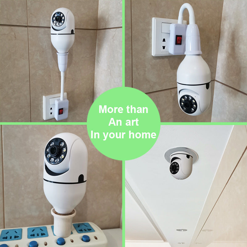 كاميرا واي فاي 1080 بكسل لمبة تكبير 4X كاميرا E27 Home 5GWiFi إنذار مراقبة 