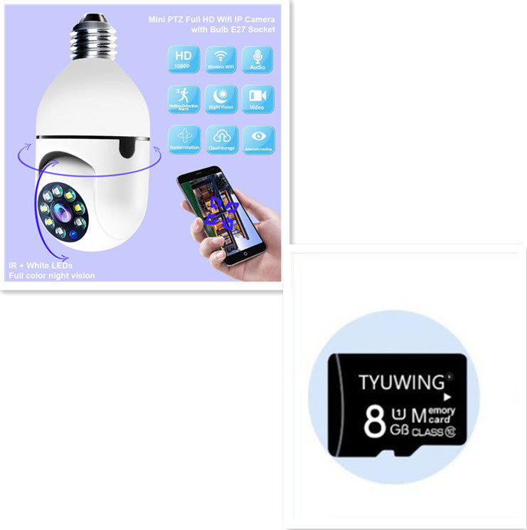كاميرا واي فاي 1080 بكسل لمبة تكبير 4X كاميرا E27 Home 5GWiFi إنذار مراقبة 