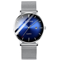 Blue Silver Nail Mesh Belt